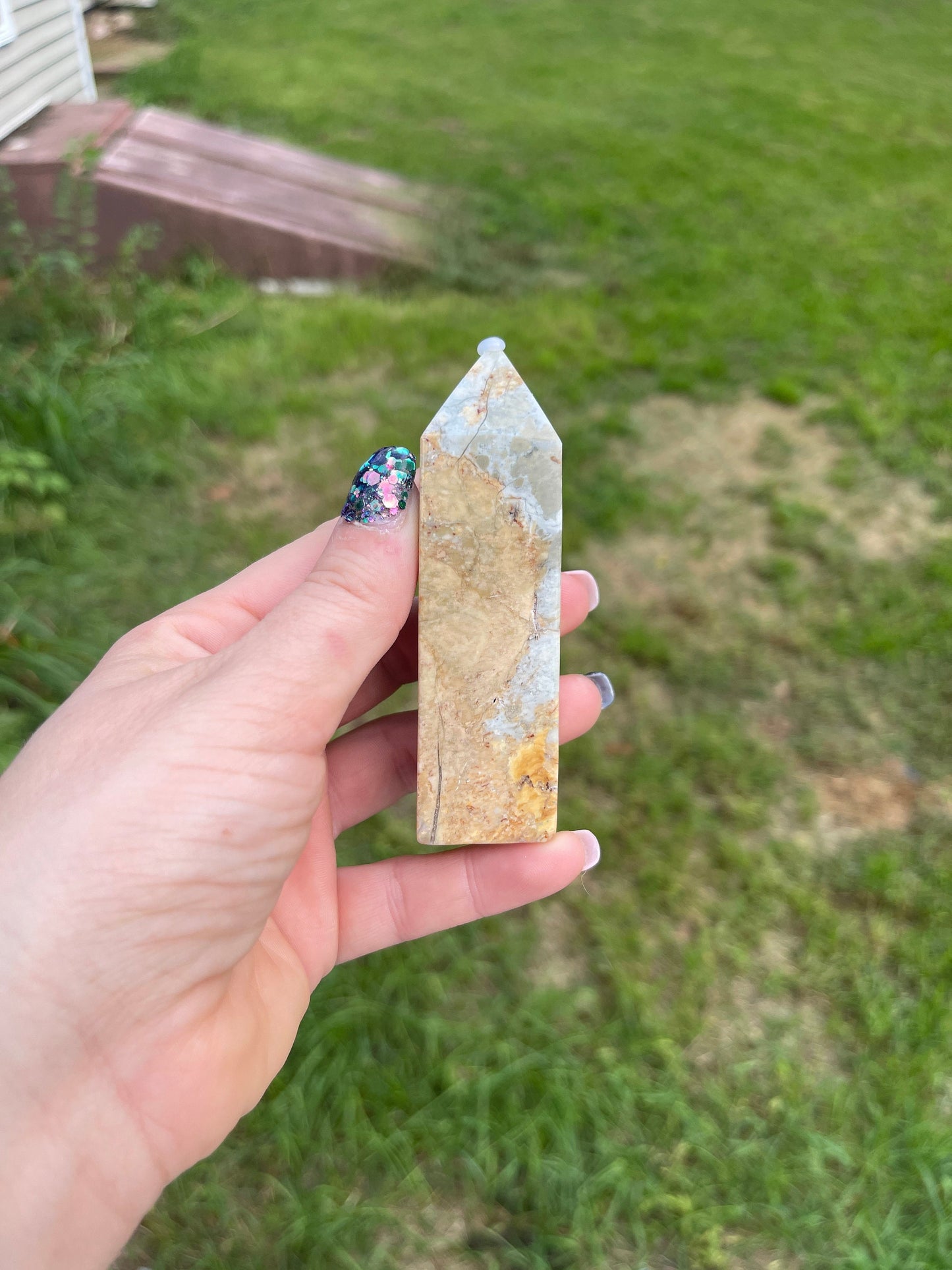 Ibis Brecciated Jasper Tower B | Crystal Carving | Meditation Crystal
