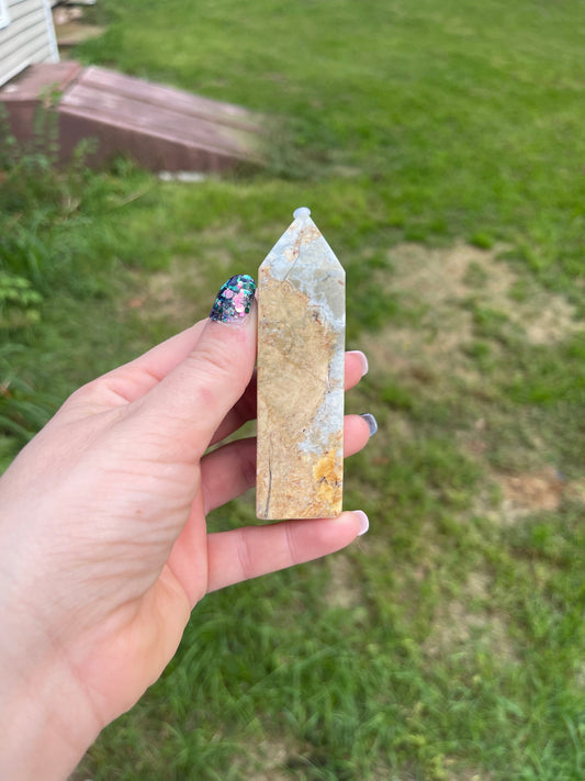 Ibis Brecciated Jasper Tower B | Crystal Carving | Meditation Crystal