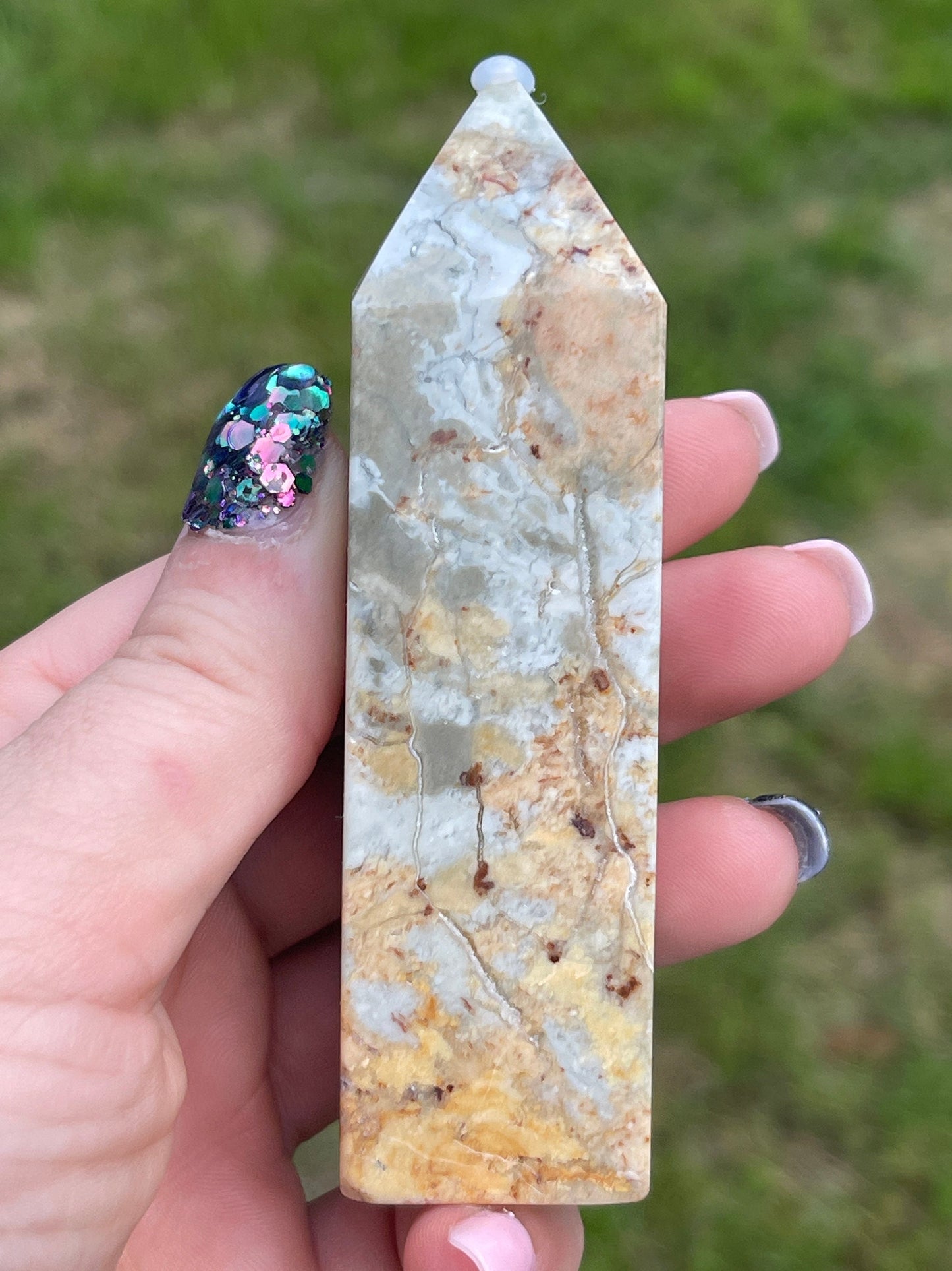 Ibis Brecciated Jasper Tower B | Crystal Carving | Meditation Crystal