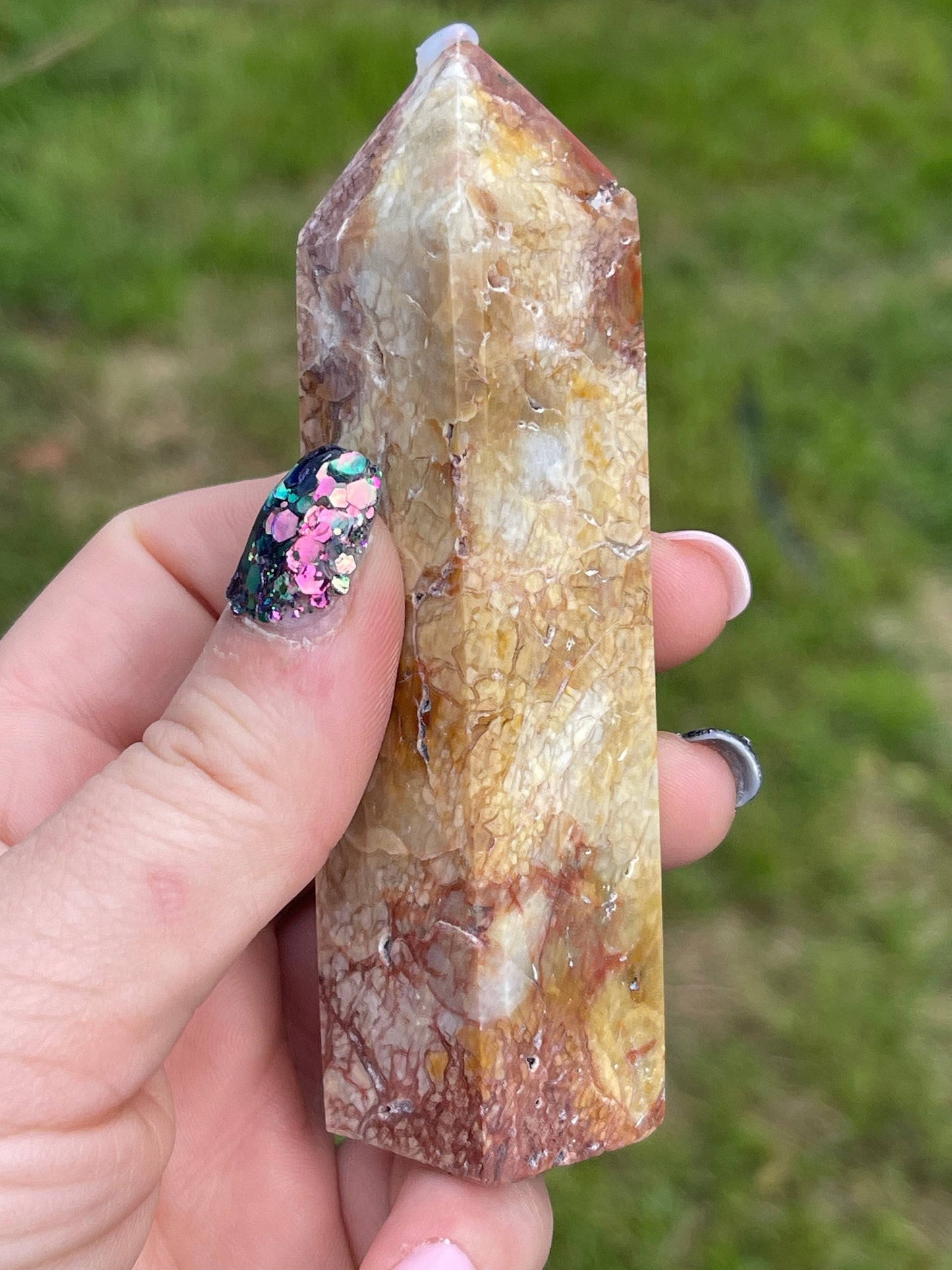 Ibis Brecciated Jasper Tower E | Crystal Carving | Meditation Crystal