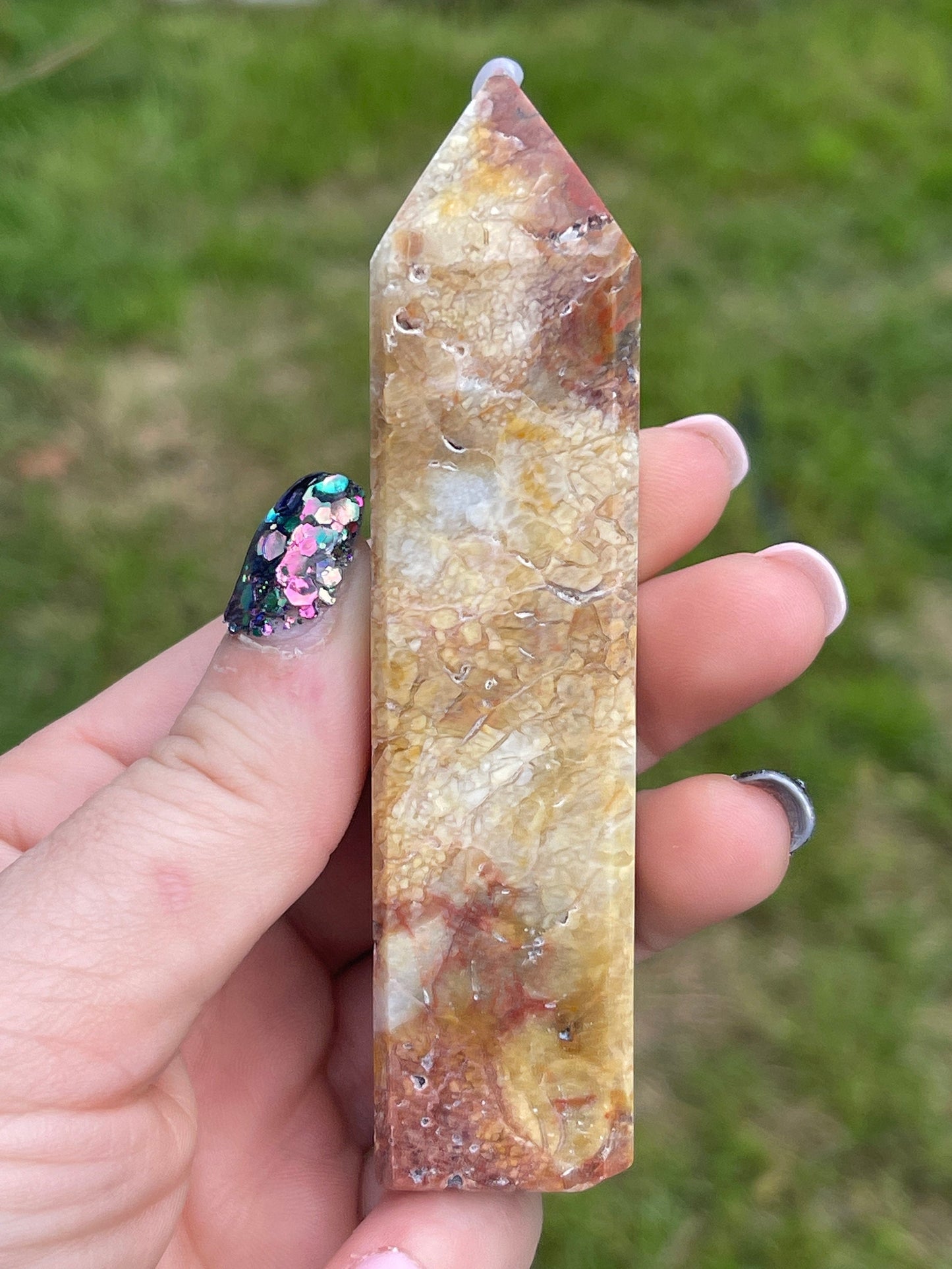 Ibis Brecciated Jasper Tower E | Crystal Carving | Meditation Crystal