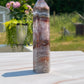 Amethyst Agate Crystal Tower: Meditation Stone Carving (13.6oz)