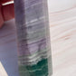 Silk Fluorite Crystal Tower B: Chakra Meditation Stone