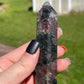 Astrophyllite Garnet Crystal Tower: Firework Stone Carving, Meditation