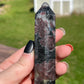 Astrophyllite Garnet Crystal Tower: Firework Stone Carving, Meditation