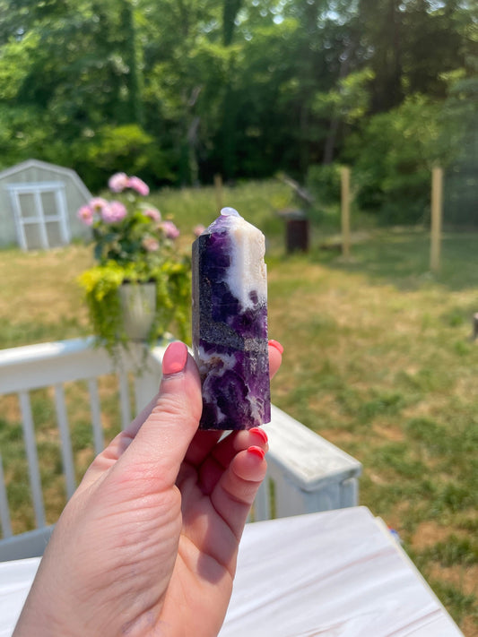Purple Sphalerite Tower