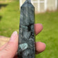 Emerald Crystal Tower: Carved Meditation Stone