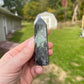Emerald Crystal Tower: Healing Meditation Carving