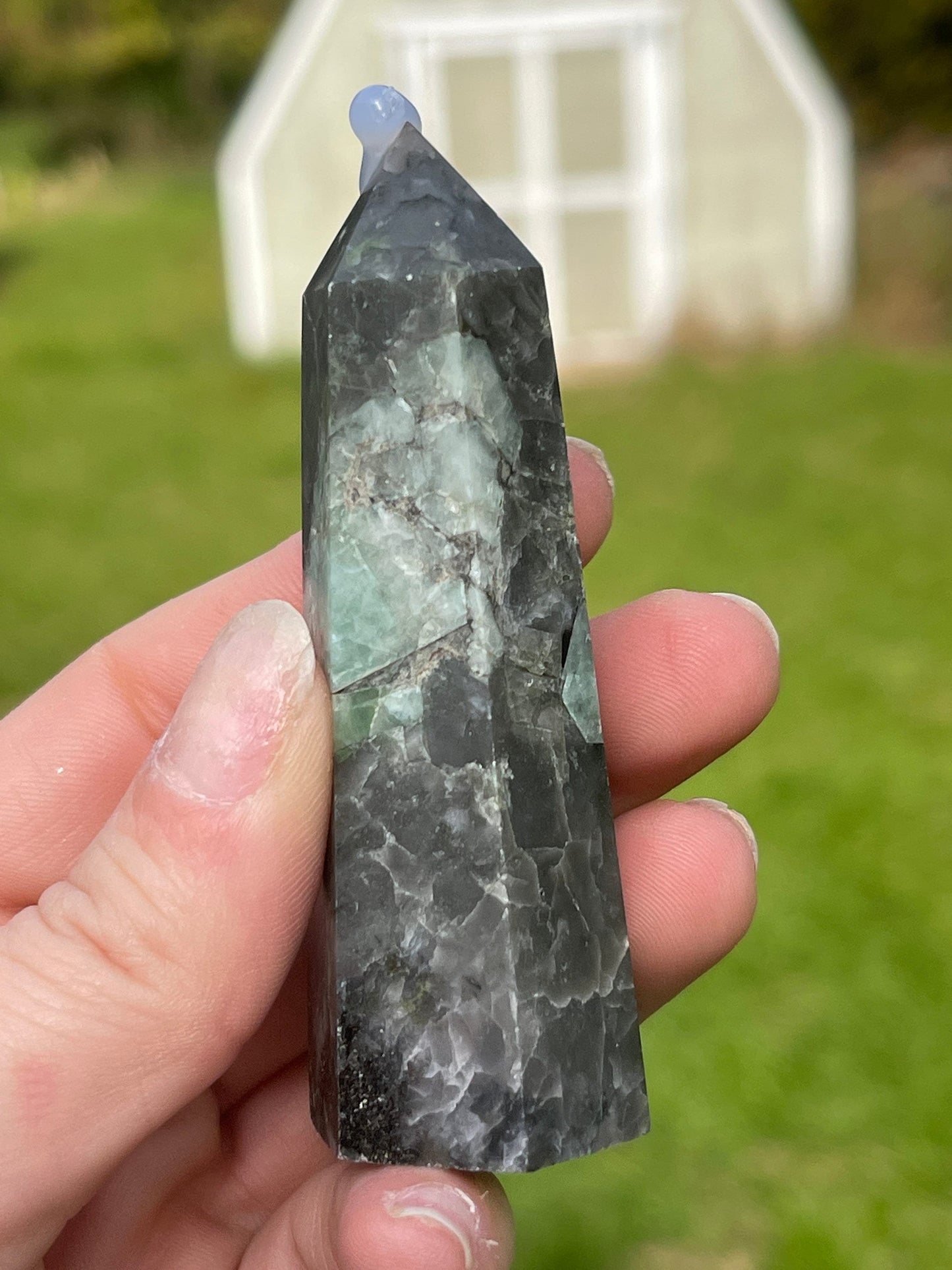 Emerald Crystal Tower: Healing Meditation Carving