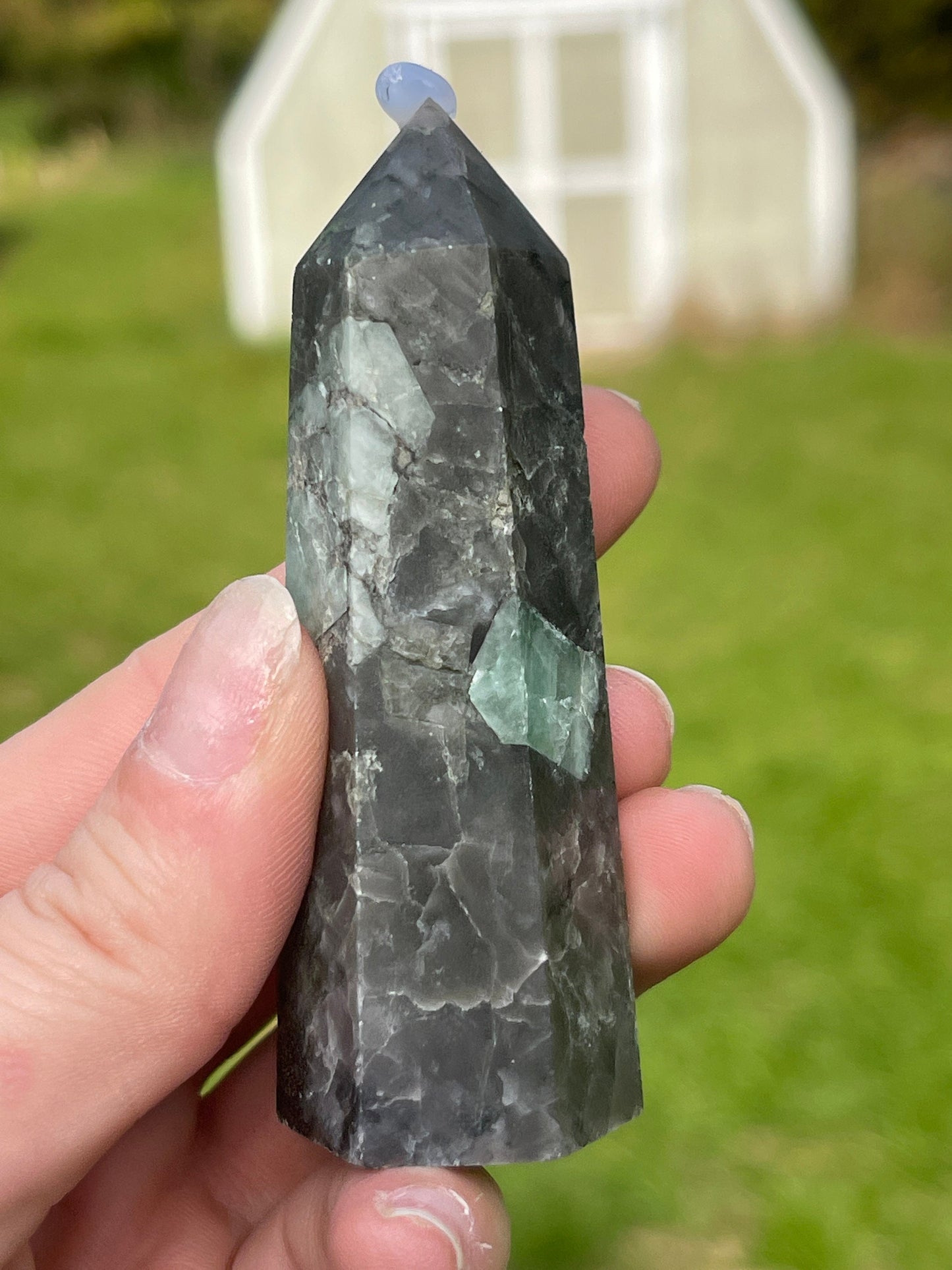 Emerald Crystal Tower: Healing Meditation Carving