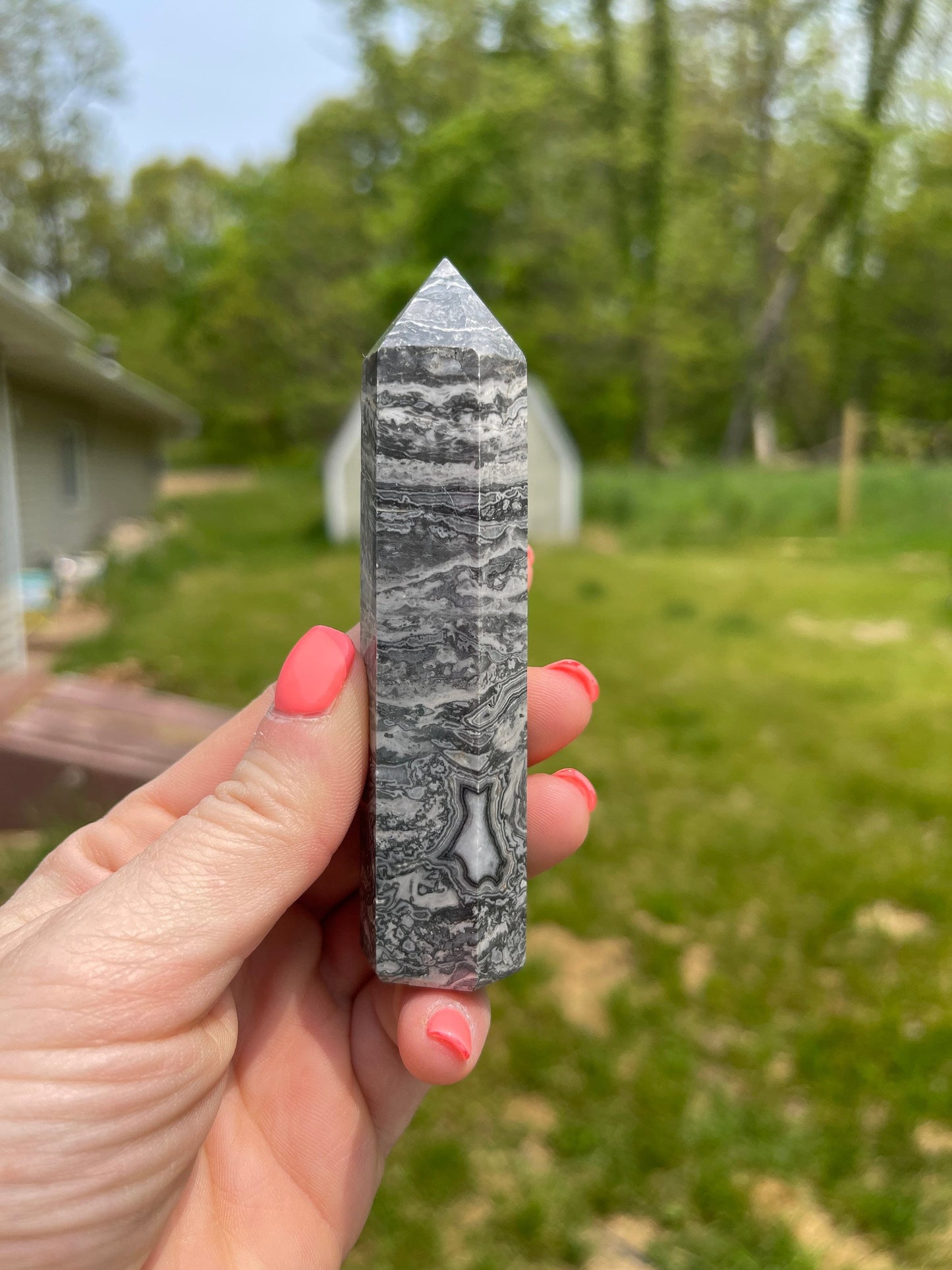 Picasso Jasper Crystal Tower