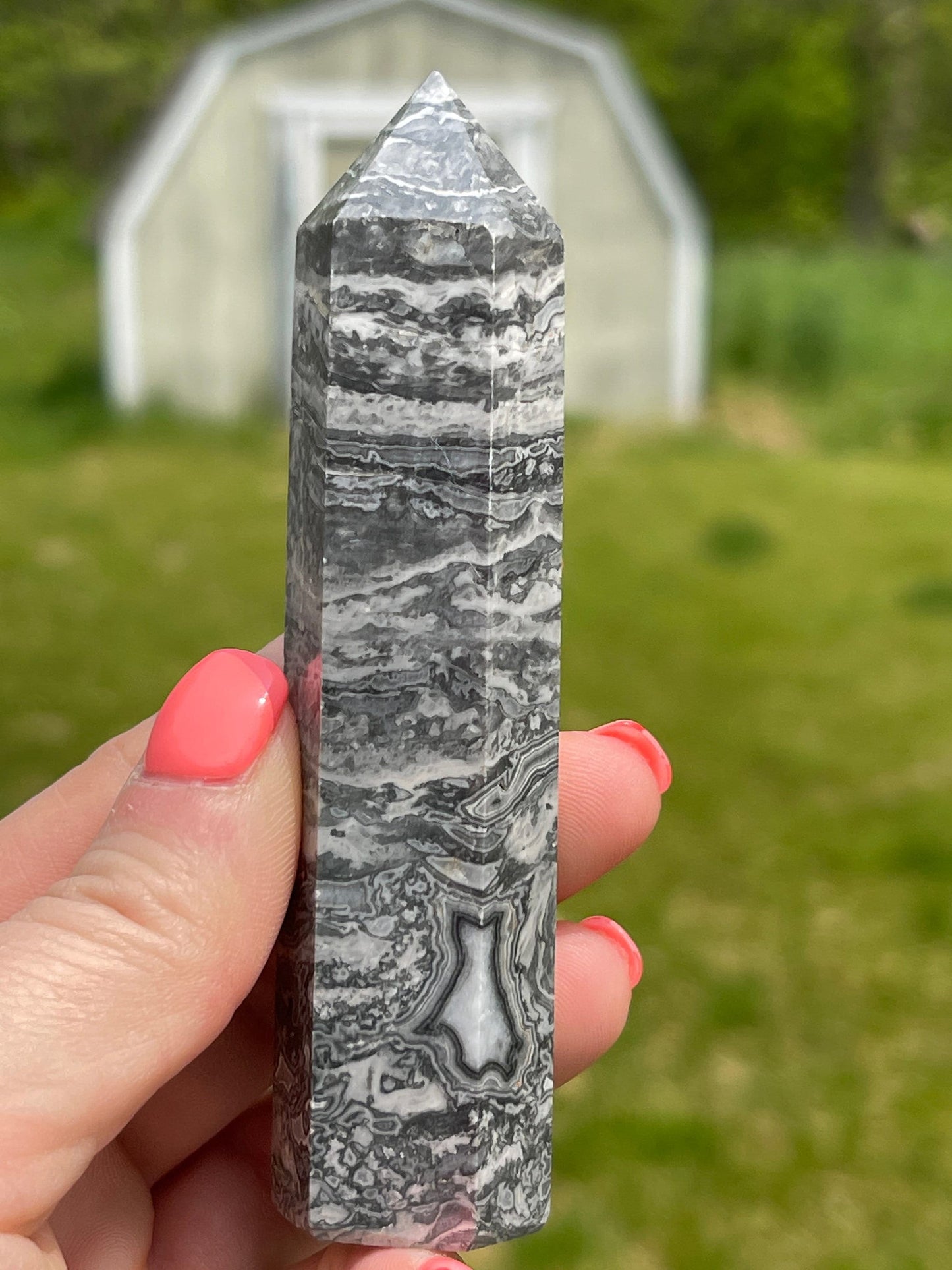 Picasso Jasper Crystal Tower