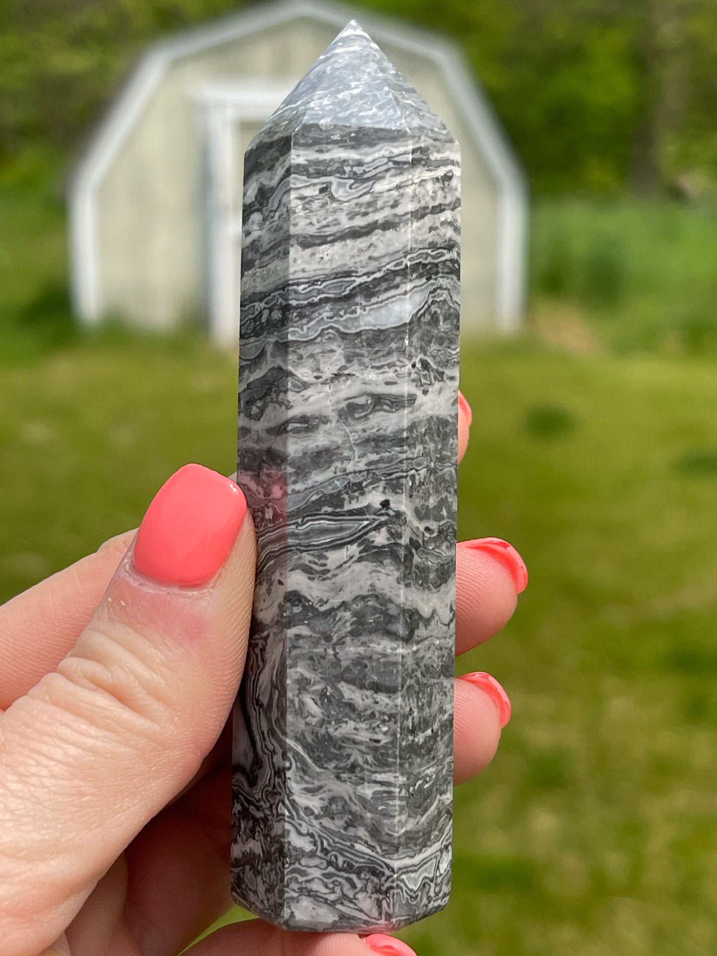 Picasso Jasper Crystal Tower