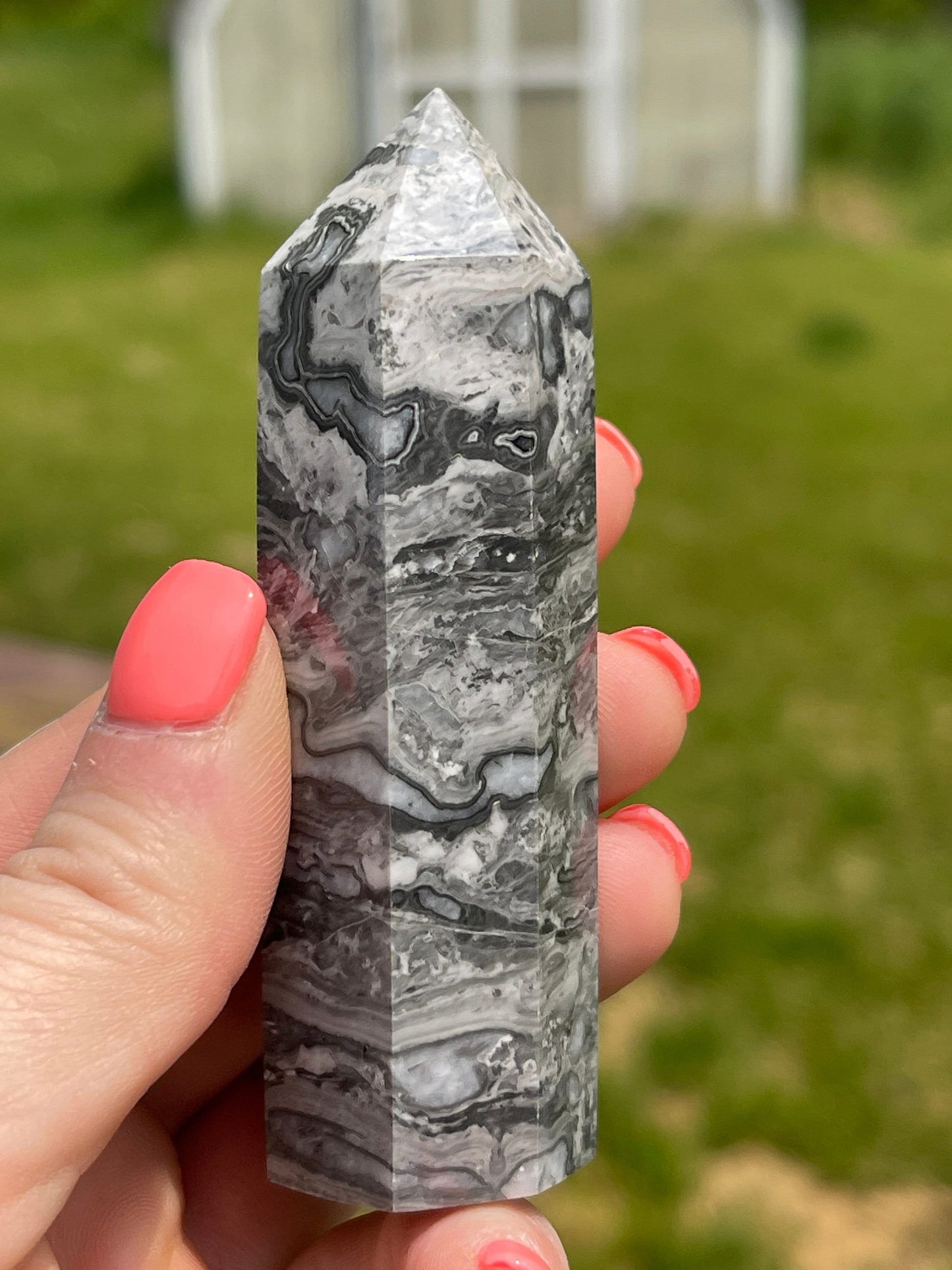 Picasso Jasper Crystal Tower