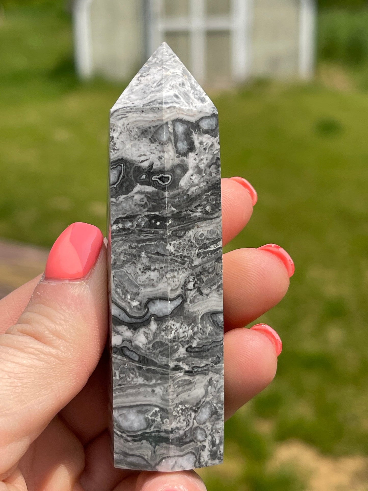 Picasso Jasper Crystal Tower