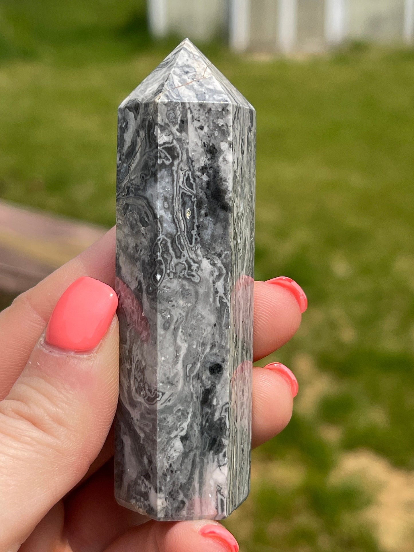 Picasso Jasper Crystal Tower
