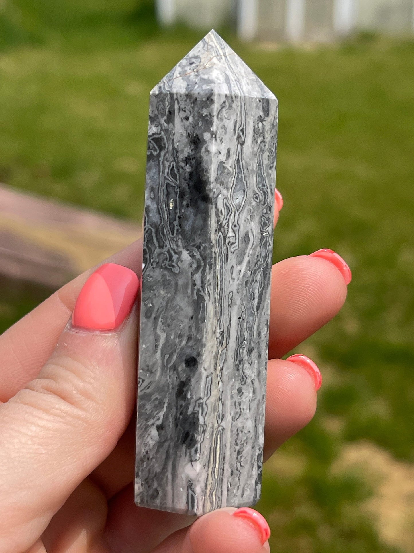 Picasso Jasper Crystal Tower