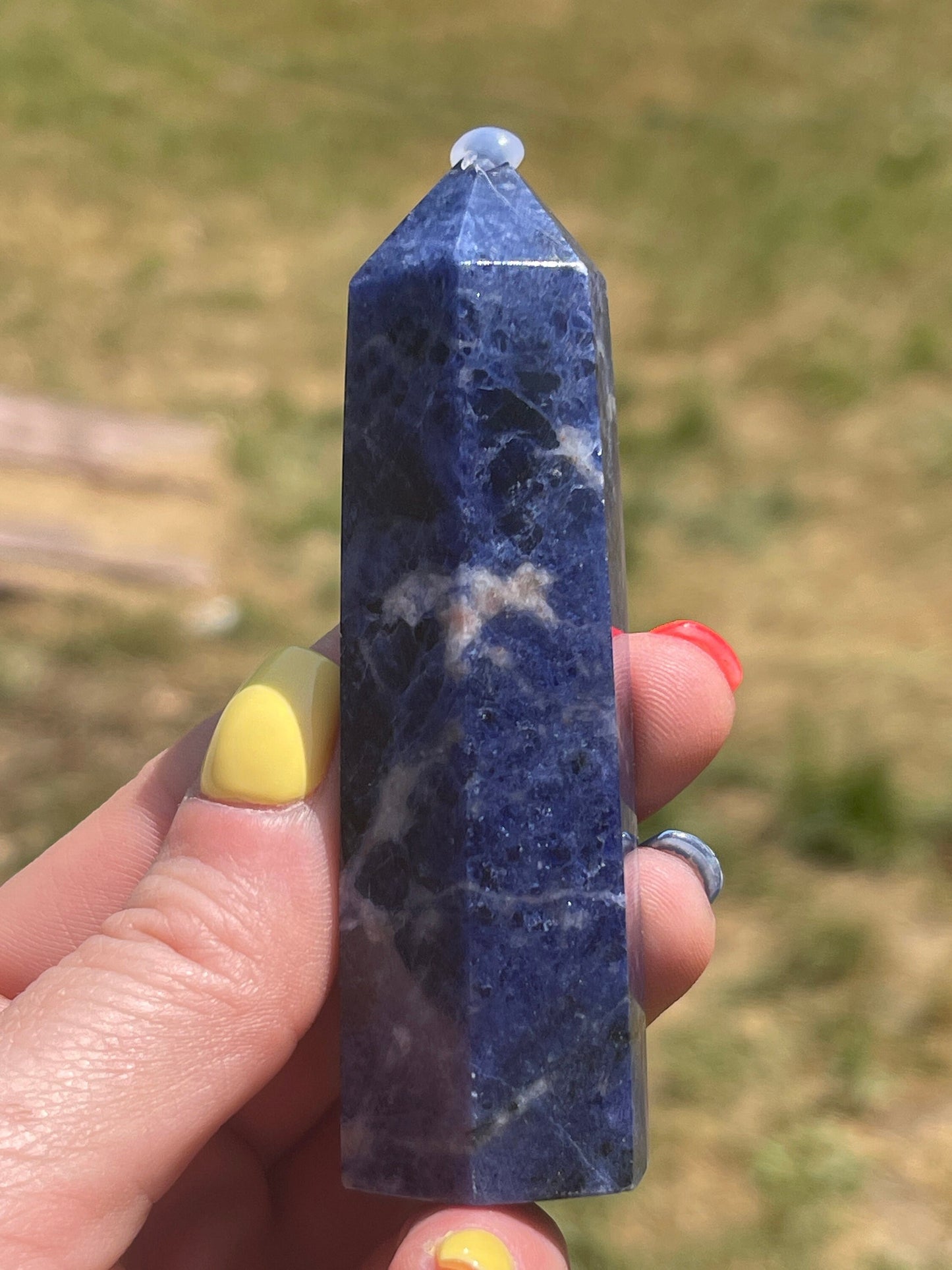 Sodalite Tower: Reiki Healing Crystal Obelisk