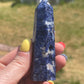 Sodalite Tower Point: Reiki Healing Crystal Obelisk