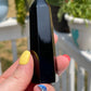 Obsidian Obelisk Tower: Natural Crystal Point, Reiki Healing Stone