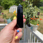 Obsidian Obelisk Tower: Reiki Healing Crystal Decor (3.6in)