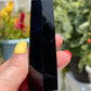 Obsidian Obelisk Tower: Reiki Healing Crystal Decor (3.6in)