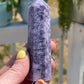 Purple Lepidolite Crystal Tower: Mica Point, Witchy Decor