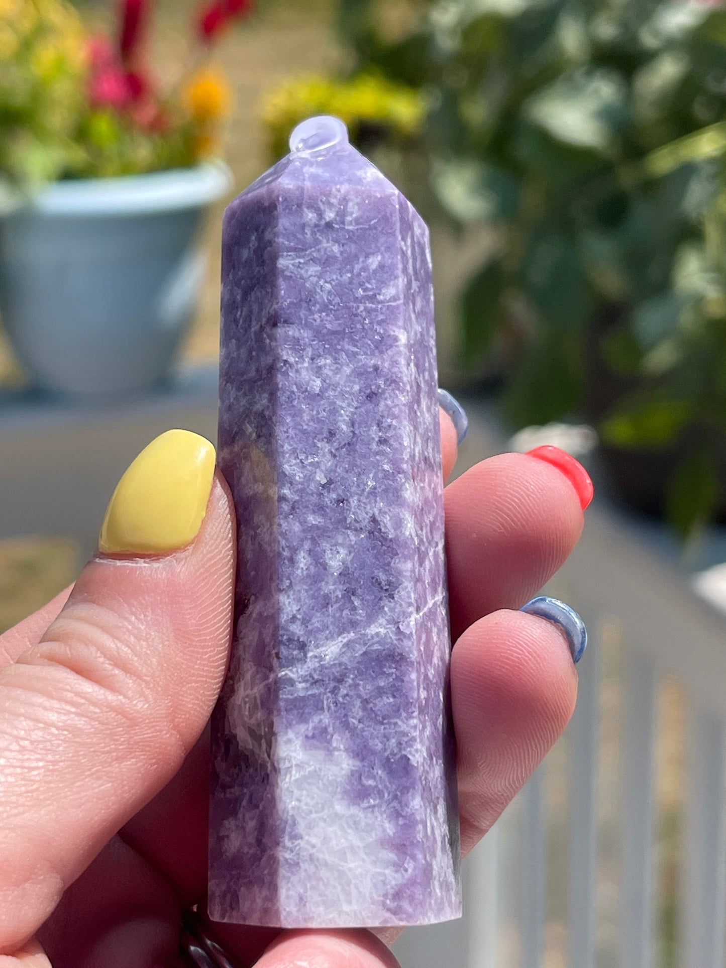 Lepidolite Crystal Tower