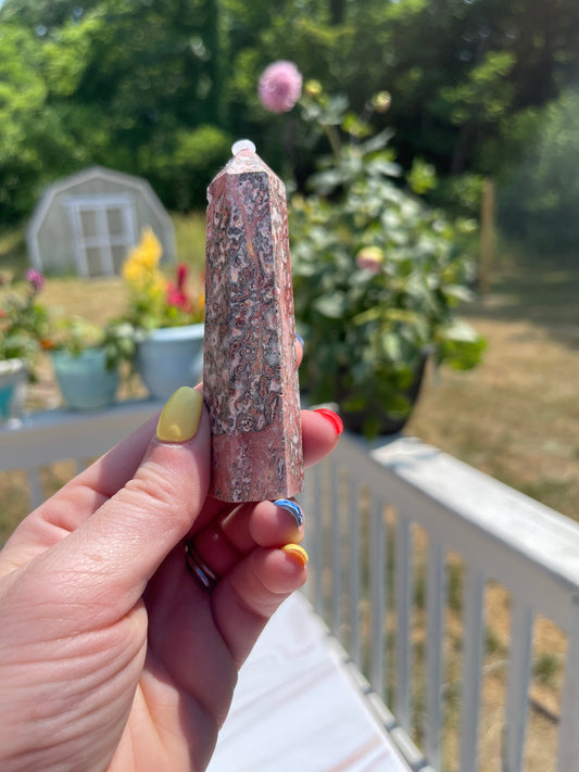 Leopard Skin Jasper Crystal Tower