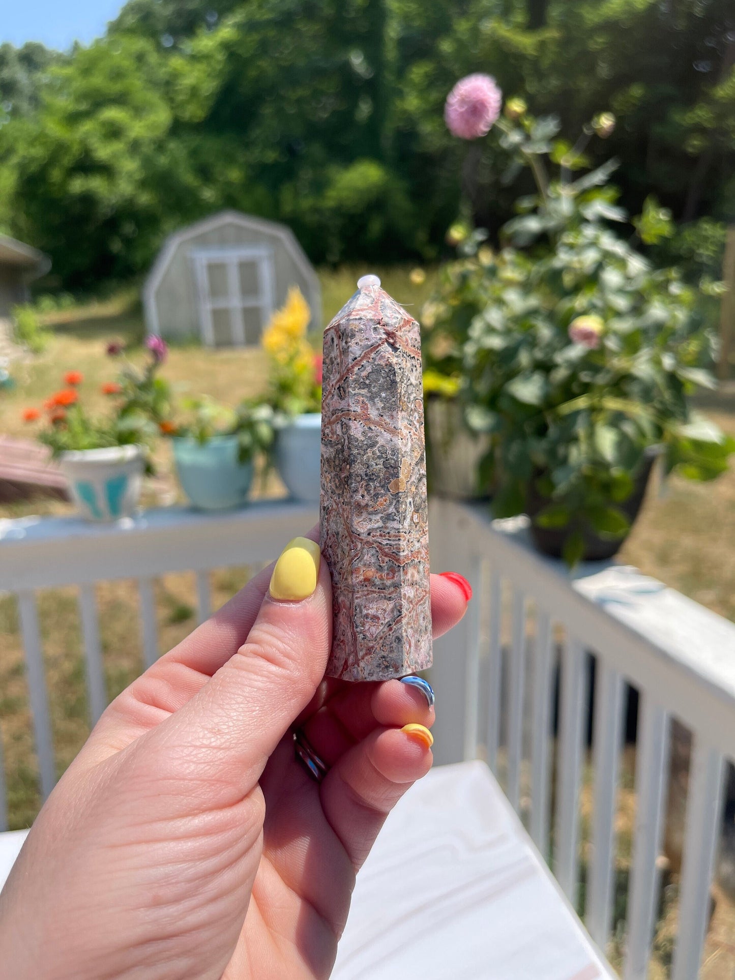 Leopard Skin Jasper Crystal Tower
