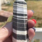Zebra Calcite Tower: Stone of Motivation, Chakra Cleansing
