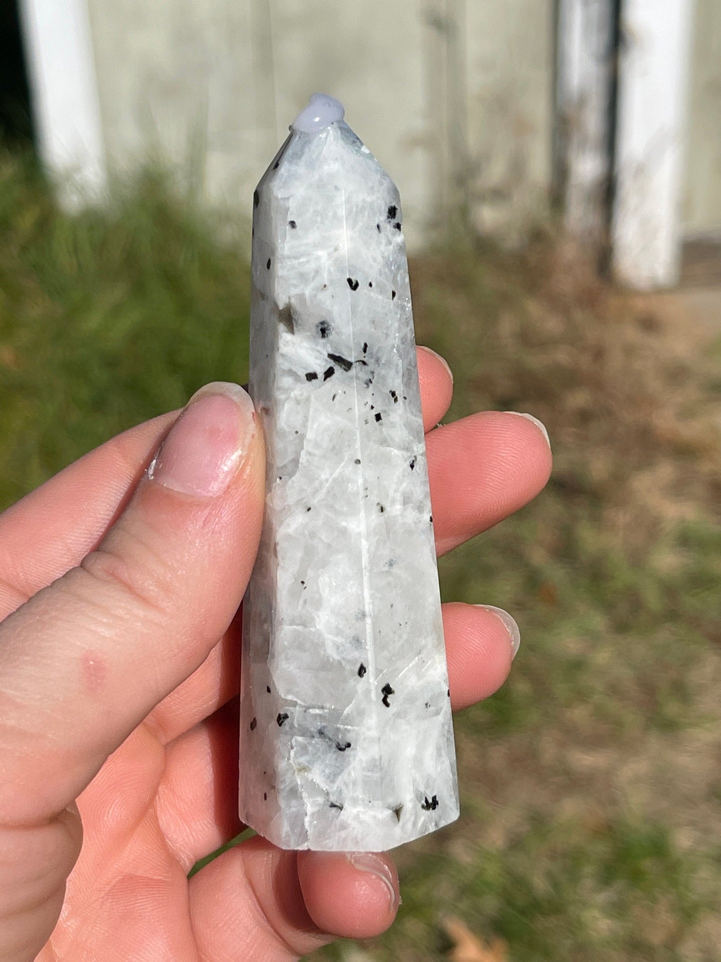Rainbow Moonstone Crystal Tower