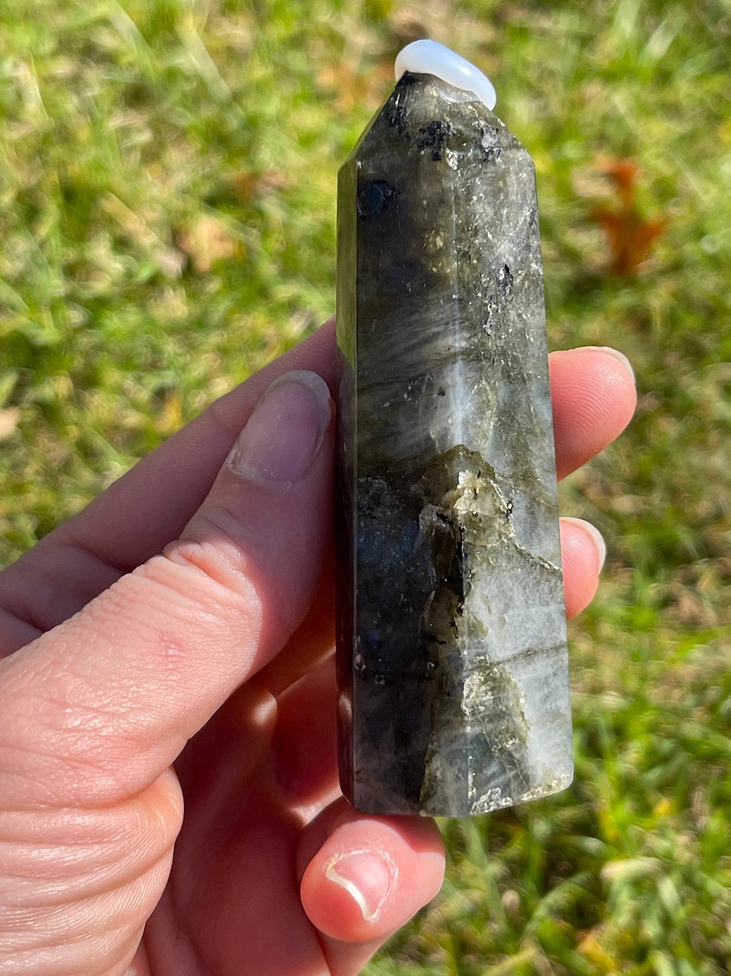 Blue Flash Labradorite Crystal Tower