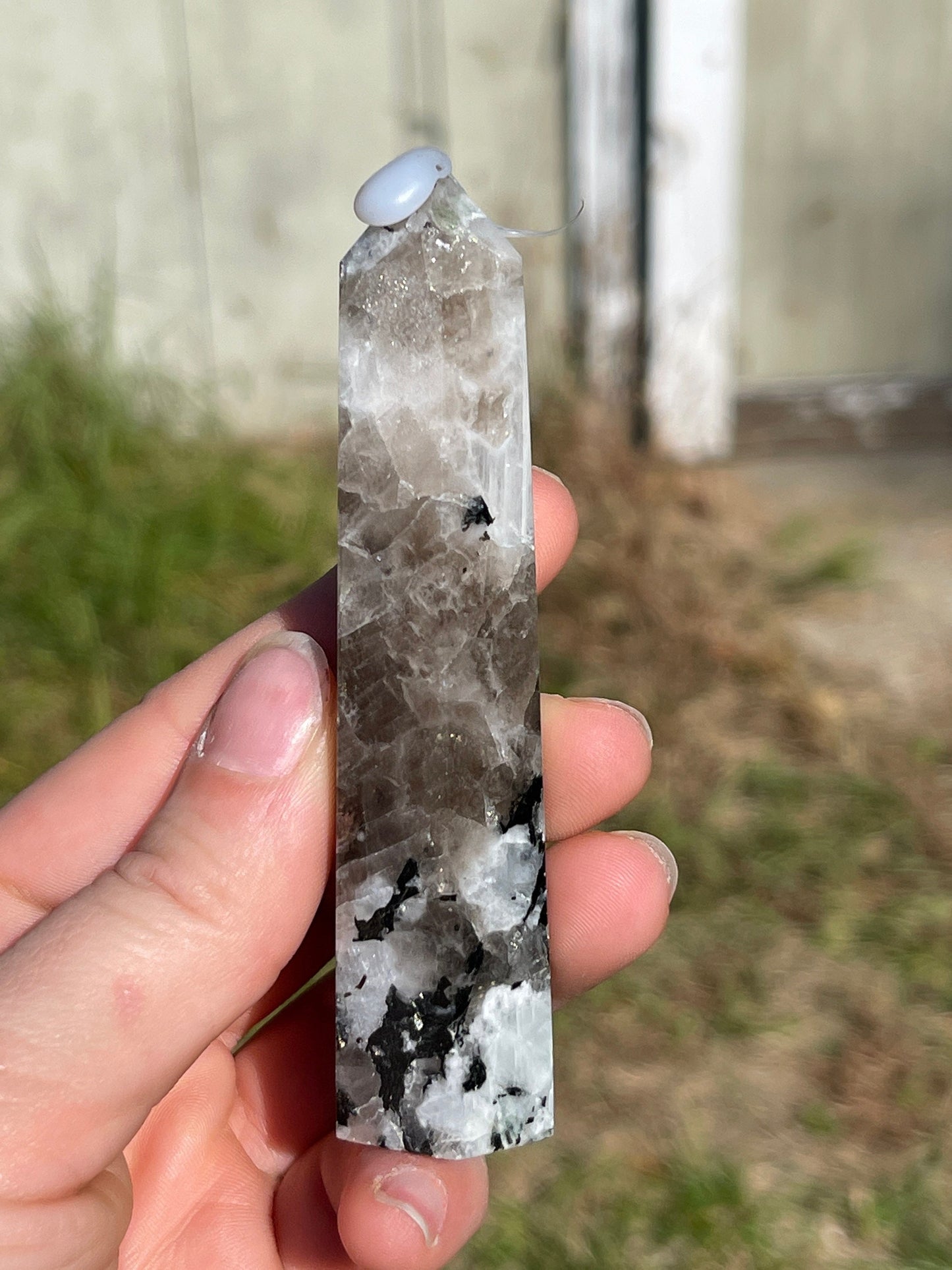 Rainbow Moonstone Crystal Tower