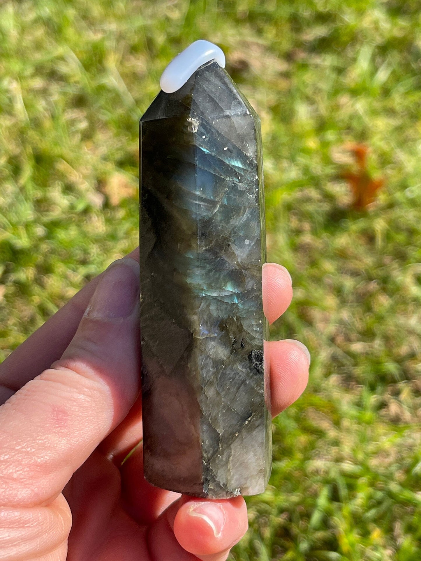Blue Flash Labradorite Crystal Tower