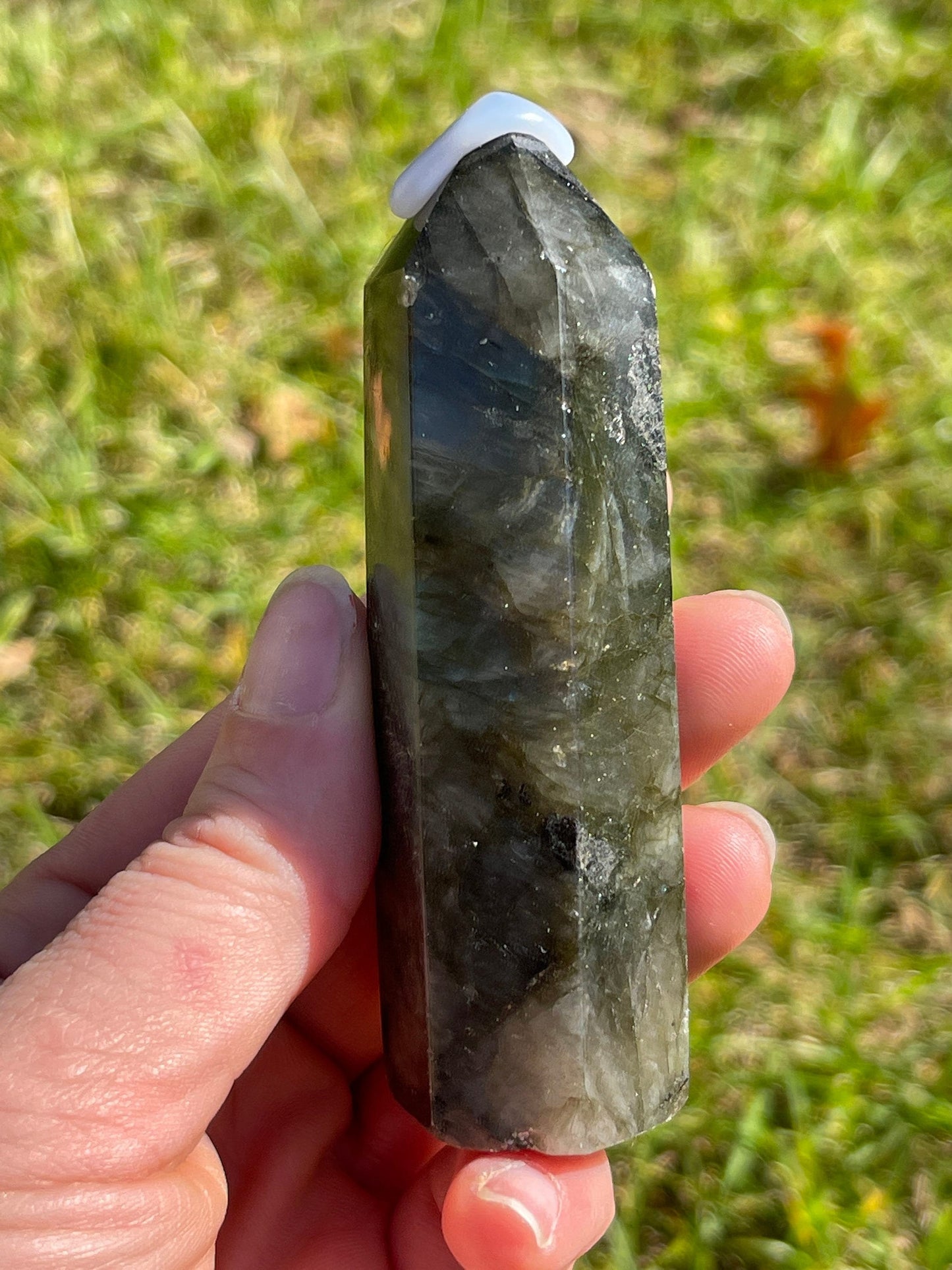 Blue Flash Labradorite Crystal Tower