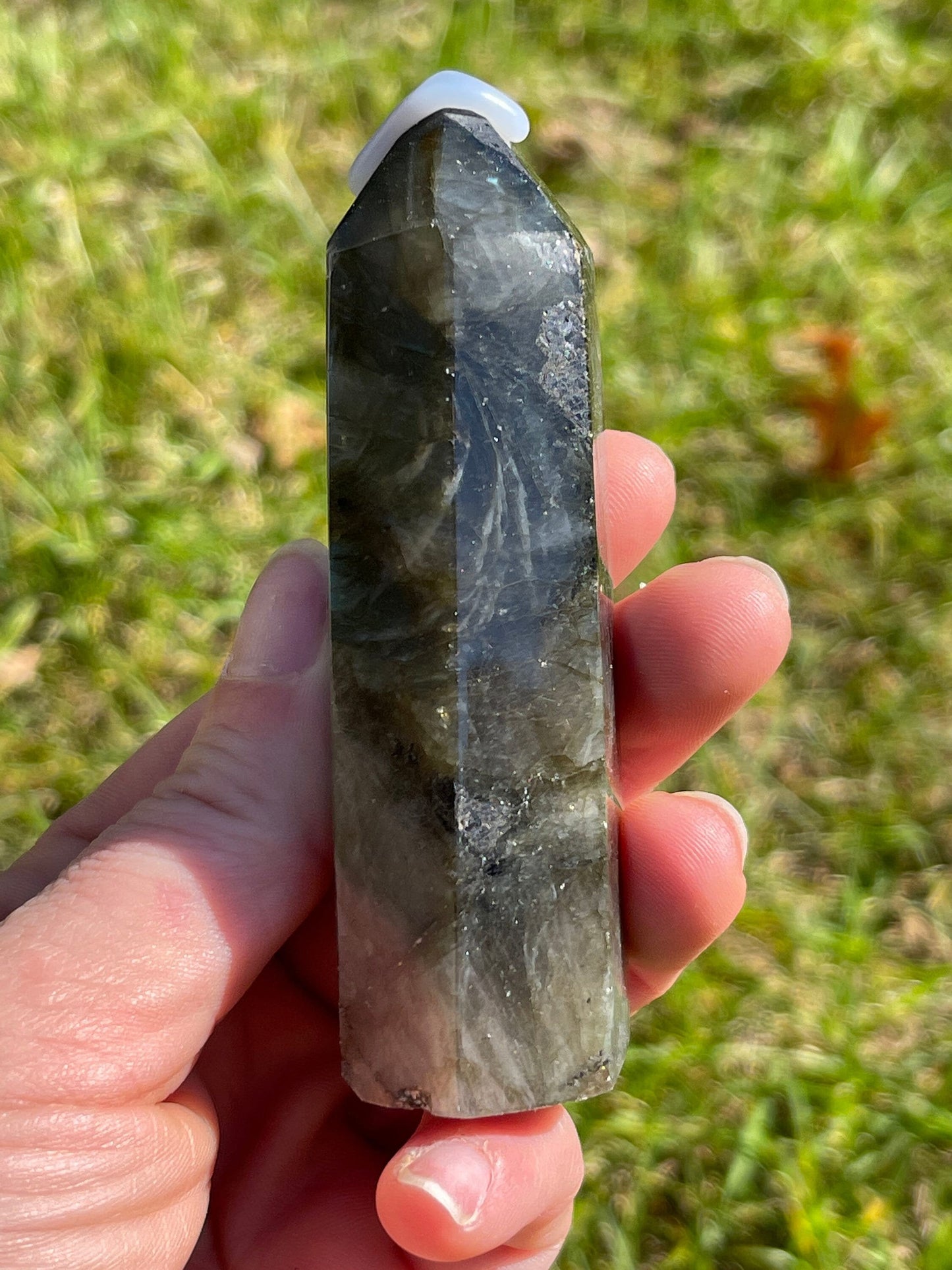 Blue Flash Labradorite Crystal Tower