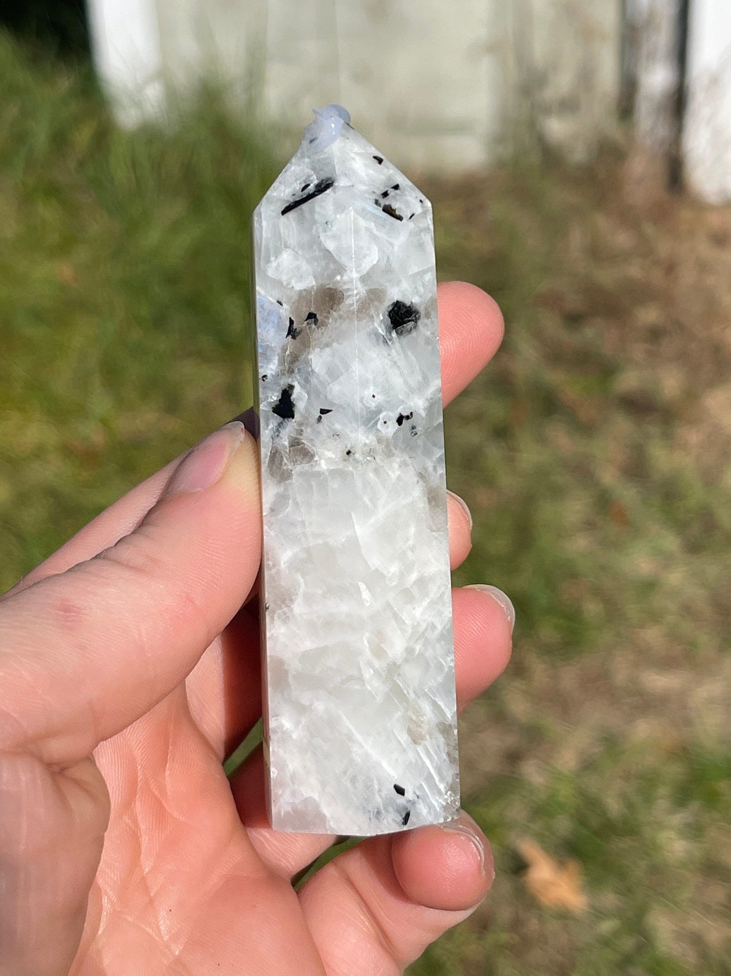 Rainbow Moonstone Crystal Tower