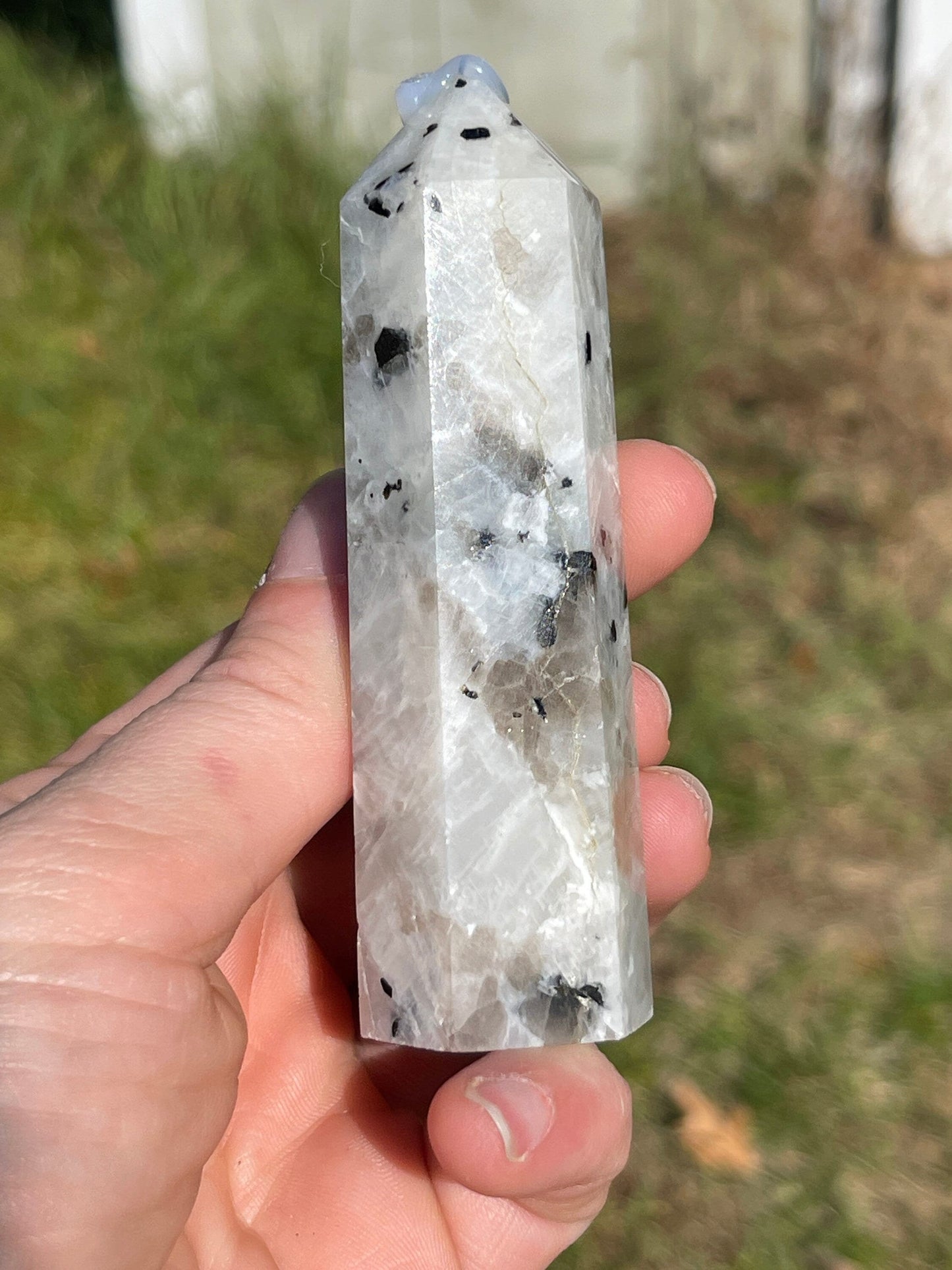 Rainbow Moonstone Crystal Tower