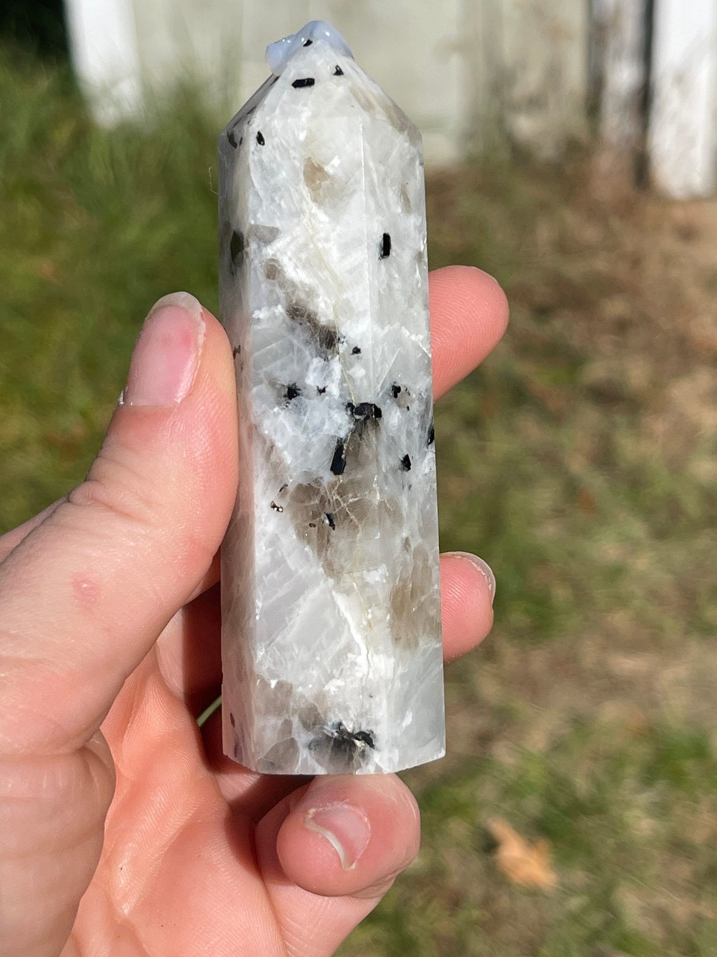 Rainbow Moonstone Crystal Tower