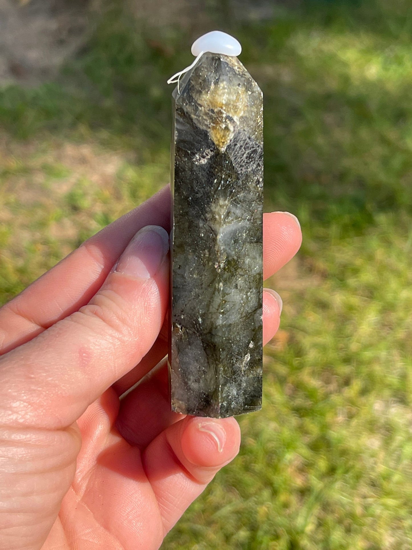 Blue Flash Labradorite Crystal Tower
