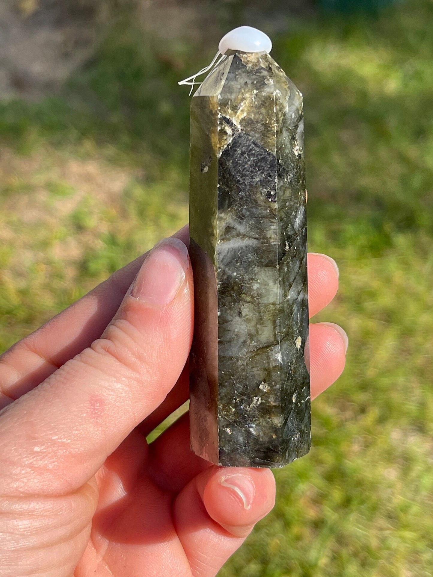 Blue Flash Labradorite Crystal Tower