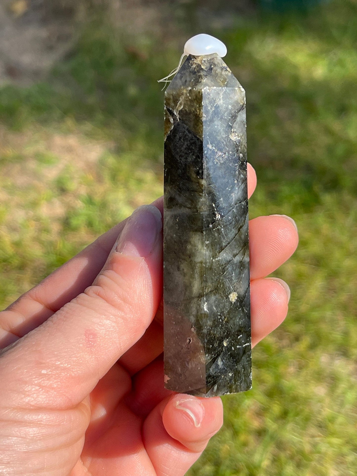 Blue Flash Labradorite Crystal Tower