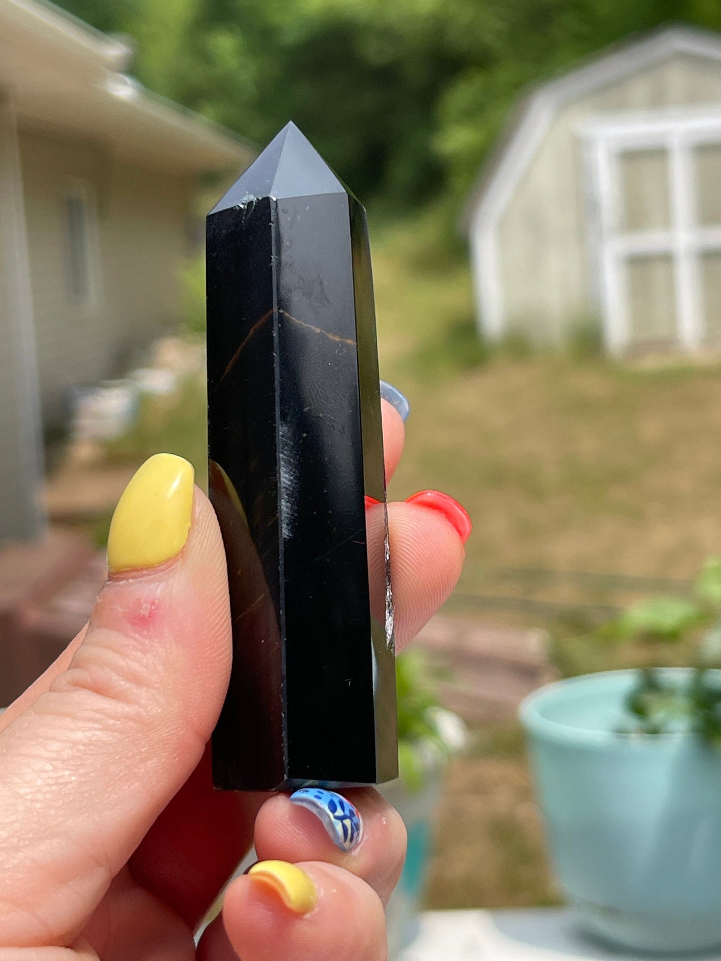 Blue Tiger Eye Tower Point