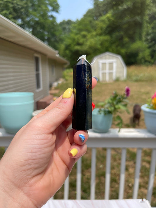 Blue Tiger Eye Crystal Tower