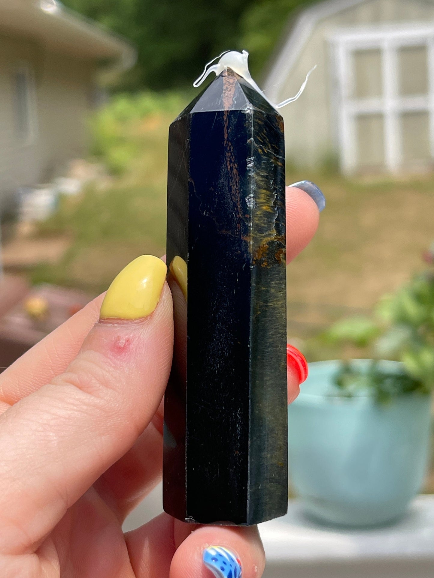Blue Tiger Eye Crystal Tower