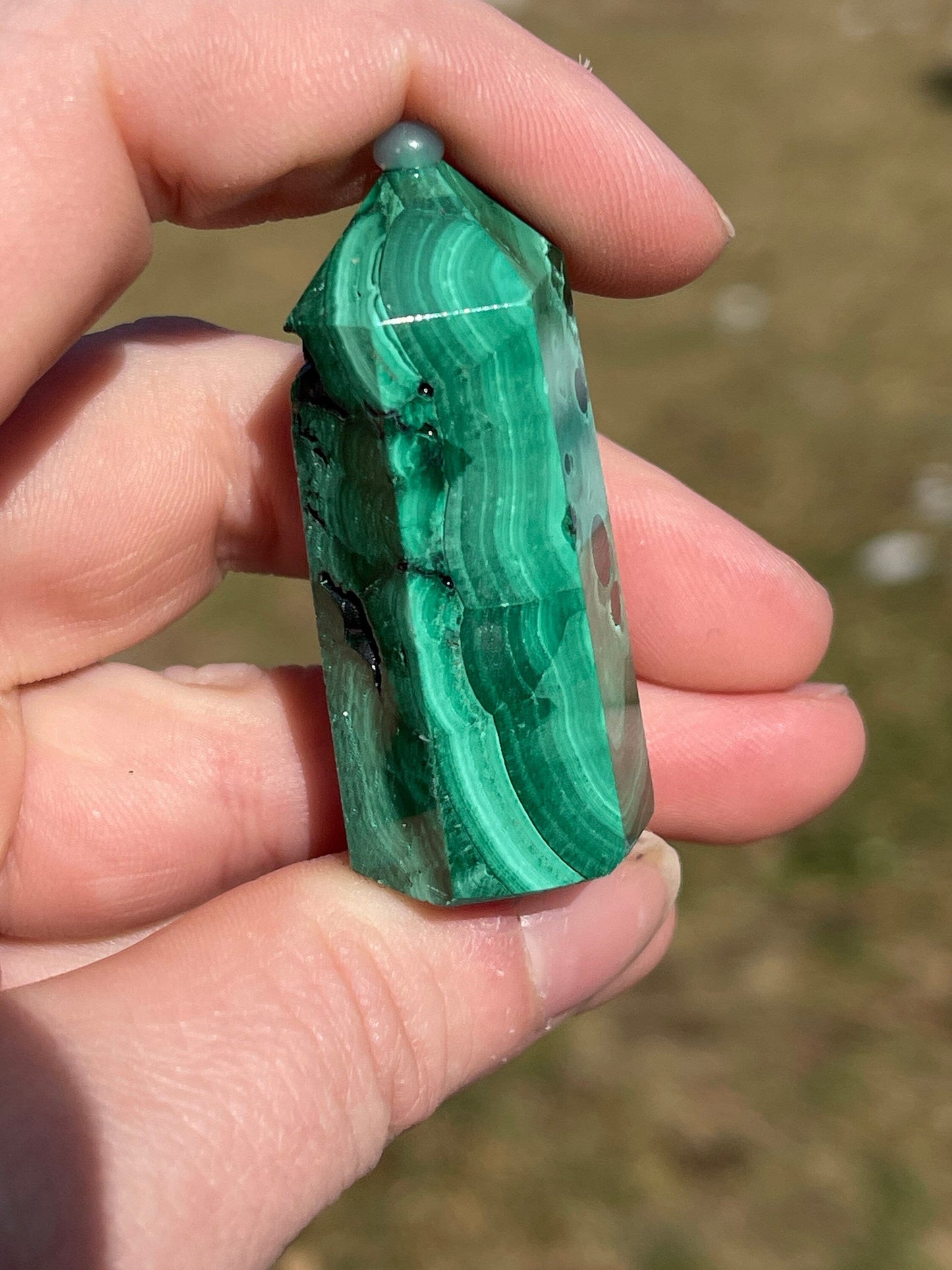 Mini Malachite Crystal Tower