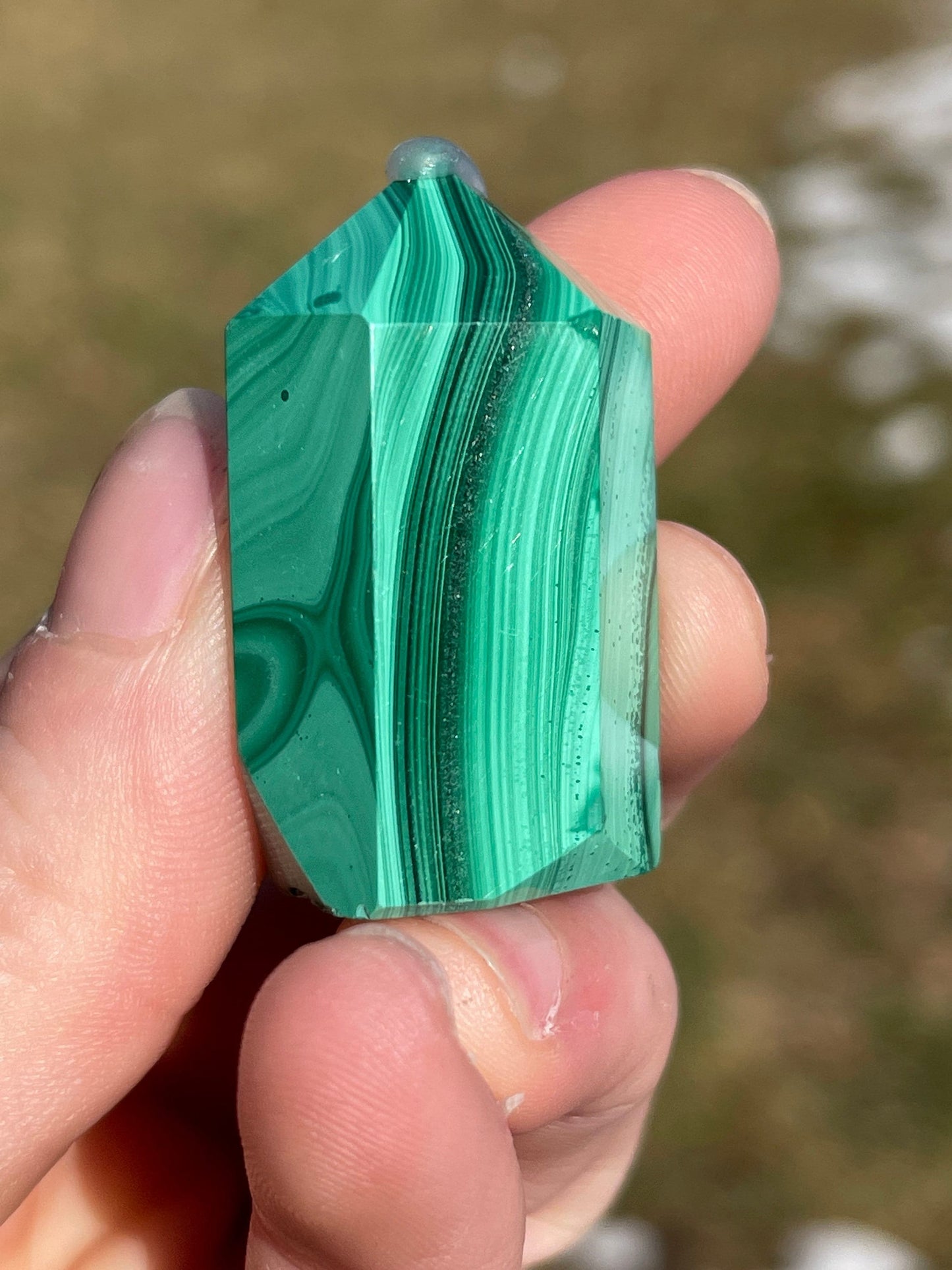 Mini Malachite Crystal Point Tower