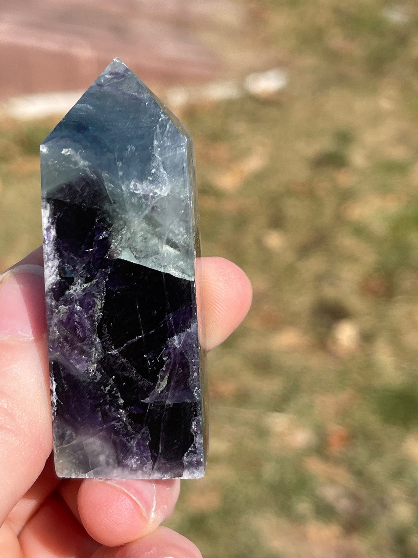 Snowflake Fluorite Crystal Tower