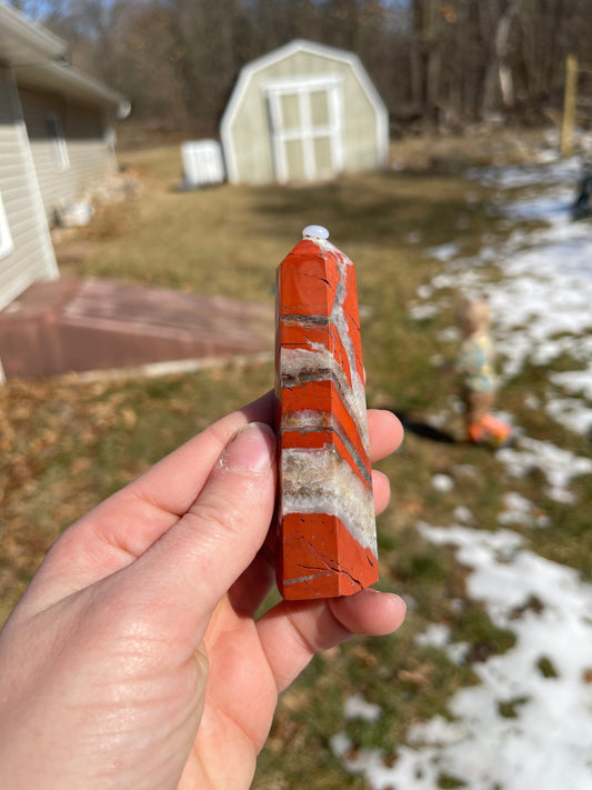 Red Jasper Crystal Tower